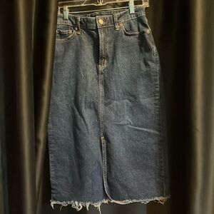 Gap denim midi skirt
